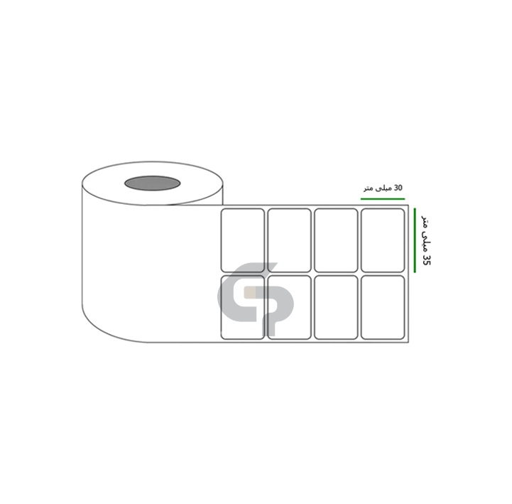 برچسب لیبل‌زن 35 × 30 میلی‌متر رول 5000 عددی